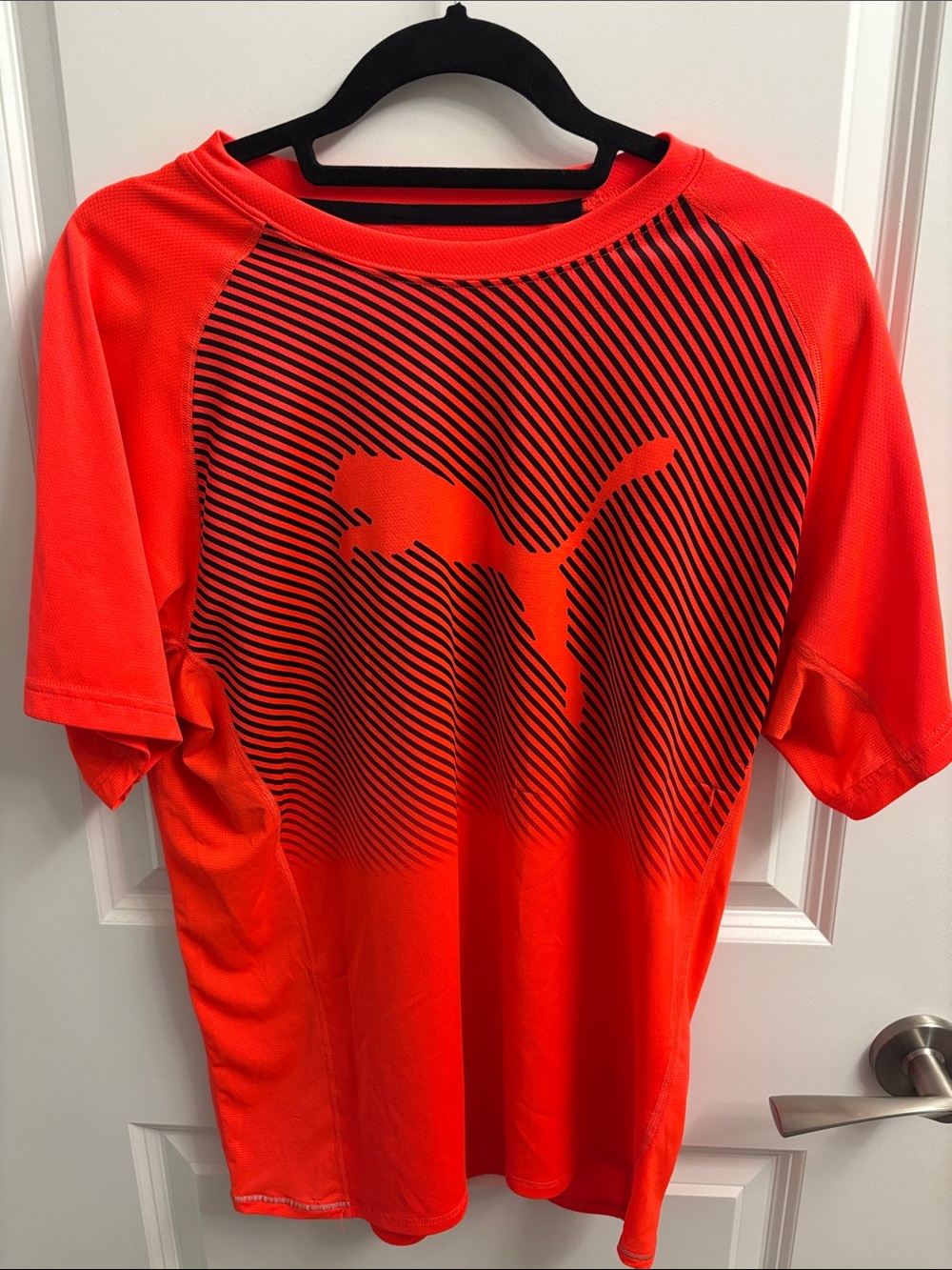 Puma Women’s Neon Orange Short-Sleeve Athletic Tee